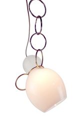 Ring pendant in opal white blown glass. Vanessa Mitrani. Ring pendant in opal white blown glass. Vanessa Mitrani.