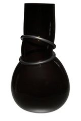 Vase Colors Double Ring noir. Vanessa Mitrani. 