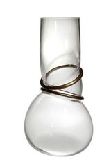Vase en verre transparent Colors Double Ring. Vanessa Mitrani. 