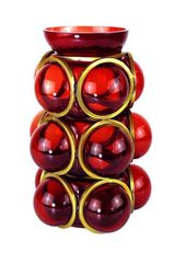 Vase haut Circle en verre soufflé rouge. Vanessa Mitrani. Vase haut Circle en verre soufflé rouge. Vanessa Mitrani.