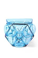 Vase large Flower en verre soufflé bleu glacier. Vanessa Mitrani. 