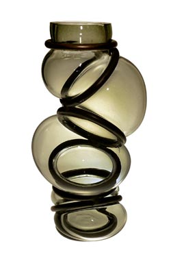 Smoked glass vase Colors Ring. Vanessa Mitrani. 