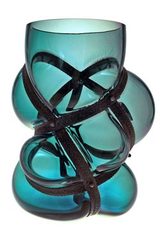 Xtreme vase in blue duck blown glass. Vanessa Mitrani. Xtreme vase in blue duck blown glass. Vanessa Mitrani.