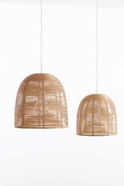 Vivi natural rattan pendant light, small model. Vincent Sheppard. 