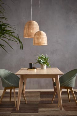 Vivi natural rattan pendant light, small model. Vincent Sheppard. 