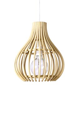 Bulb mini pendant lamp in natural rattan. Vincent Sheppard. 