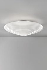 Spirit ceiling lamp in glossy white Murano blown glass. Vistosi. 