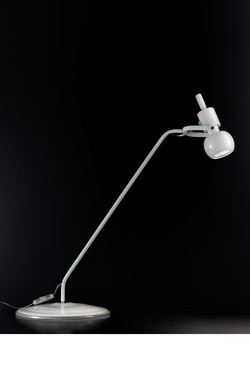 Vega LT Modern Murano Glass Desk Lamp - White. Vistosi. 