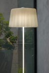 Floor lamp reading lamp in Murano glass metallic and amber double aspect Cloth. Vistosi. 