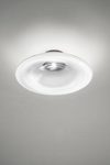 Incanto plafonnier en verre blanc et éclairage LED. Vistosi. 