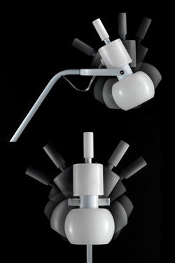 Vega LT Modern Murano Glass Desk Lamp - White. Vistosi. 