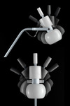 Vega LT Modern Murano Glass Desk Lamp - White. Vistosi. 