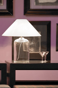 Table lamp with white Murano glass shade Alega LT. Vistosi. 