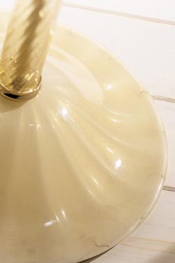Gloria lampadaire en verre de Murano incrusté paillettes or 24 carats. Vistosi. 