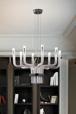 Stardust contemporary chandelier 16 lights. Vistosi. 