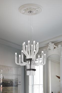 Stardust contemporary chandelier 16 lights. Vistosi. 