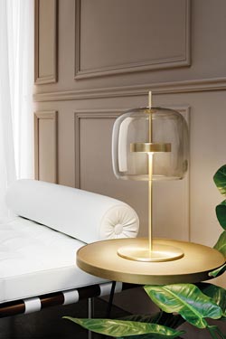 Jube large burnt glass table lamp. Vistosi. 