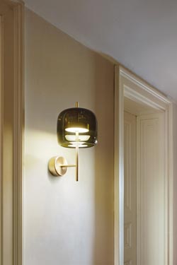 Jube wall lamp in burnt earth glass. Vistosi. 