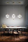 Riflesso suspension contemporaine ovale à éclairage LED. Vistosi. 