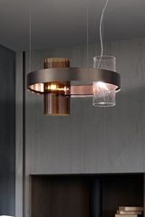 Armonia pendant light 2 lights black and copper. Vistosi. Armonia pendant light 2 lights black and copper. Vistosi.