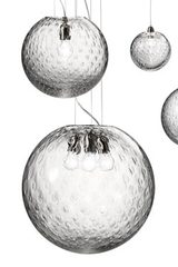 Bolle pendant, blown Murano glass sphere 45cm . Vistosi. 