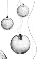 Bolle pendant in clear Murano glass 25cm. Vistosi. Bolle pendant in clear Murano glass 25cm. Vistosi.