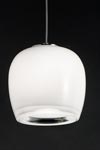 Frosted Murano glass pendant Implode 16cm. Vistosi. 