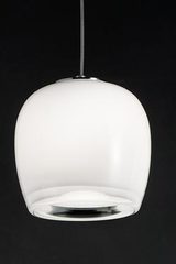 Frosted Murano glass pendant Implode 16cm. Vistosi. Frosted Murano glass pendant Implode 16cm. Vistosi.
