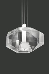 Geometrical pendant in clear glass Stone. Vistosi. Geometrical pendant in clear glass Stone. Vistosi.