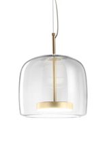 Jube small pendant in clear glass and satined metal. Vistosi. Jube small pendant in clear glass and satined metal. Vistosi.