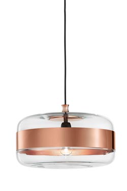 Large cooper pendant Futura. Vistosi. 