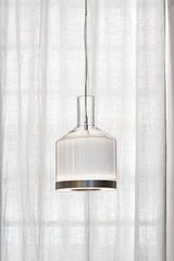 Medea graphic pendant lamp in white glass. Vistosi. Medea graphic pendant lamp in white glass. Vistosi.