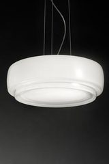 Murano glass frosted disc pendant Bot 45cm. Vistosi. Murano glass frosted disc pendant Bot 45cm. Vistosi.