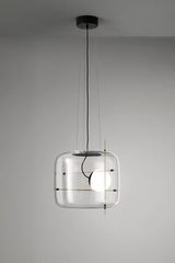 Plot suspension for transparent glass sphere and LED lighting. Vistosi. Plot suspension for transparent glass sphere and LED lighting. Vistosi.