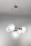 Puppet pendant lamp 5 spheres and black nickel. Vistosi. 