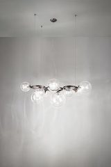 Puppet pendant 9 spheres and satin black metal. Vistosi. Puppet pendant 9 spheres and satin black metal. Vistosi.