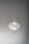 Reflex contemporary oval pendant lamp with LED lighting. Vistosi. 