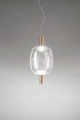 Reflex elongated pendant lamp with LED lighting. Vistosi. 