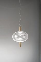 Riflesso contemporary oval pendant lamp with LED lighting. Vistosi. Riflesso contemporary oval pendant lamp with LED lighting. Vistosi.