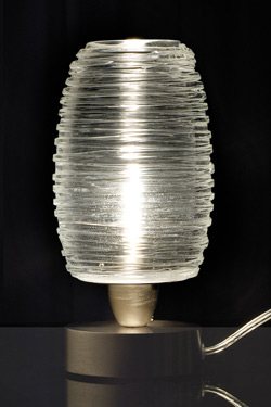 Murano glass table lamp Damasco collection in a Bozzolo. Vistosi. 