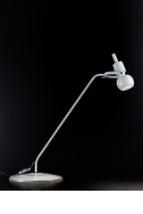Vega LT lampe de bureau moderne en verre de Murano - Blanc. Vistosi. 