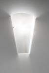 Cleo blown white opal Murano glass wall sconce. Vistosi. 