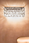 Giogali AP NV 2 rectangular wall lamp with clear glass links. Vistosi. 