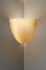Glossy amber Murano blown glass wall lamp Corner . Vistosi. 