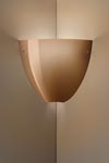 Glossy brown Murano blown glass wall lamp Corner. Vistosi. 