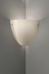 Glossy grey Murano blown glass wall lamp Corner. Vistosi. 