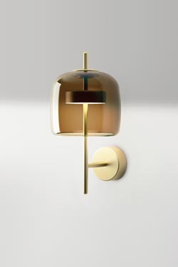 Jube wall lamp in burnt earth glass. Vistosi. 