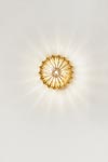 Small amber Murano glass wall lamp Diamante. Vistosi. 