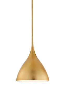 Agnes suspension contemporaine dorée 25cm. Visual Comfort&Co.. 