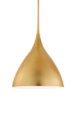Agnes suspension contemporaine dorée 45cm. Visual Comfort&Co.. 
